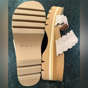 Reef vista cushion higher Blush Textured Sandals sz 8 NEW